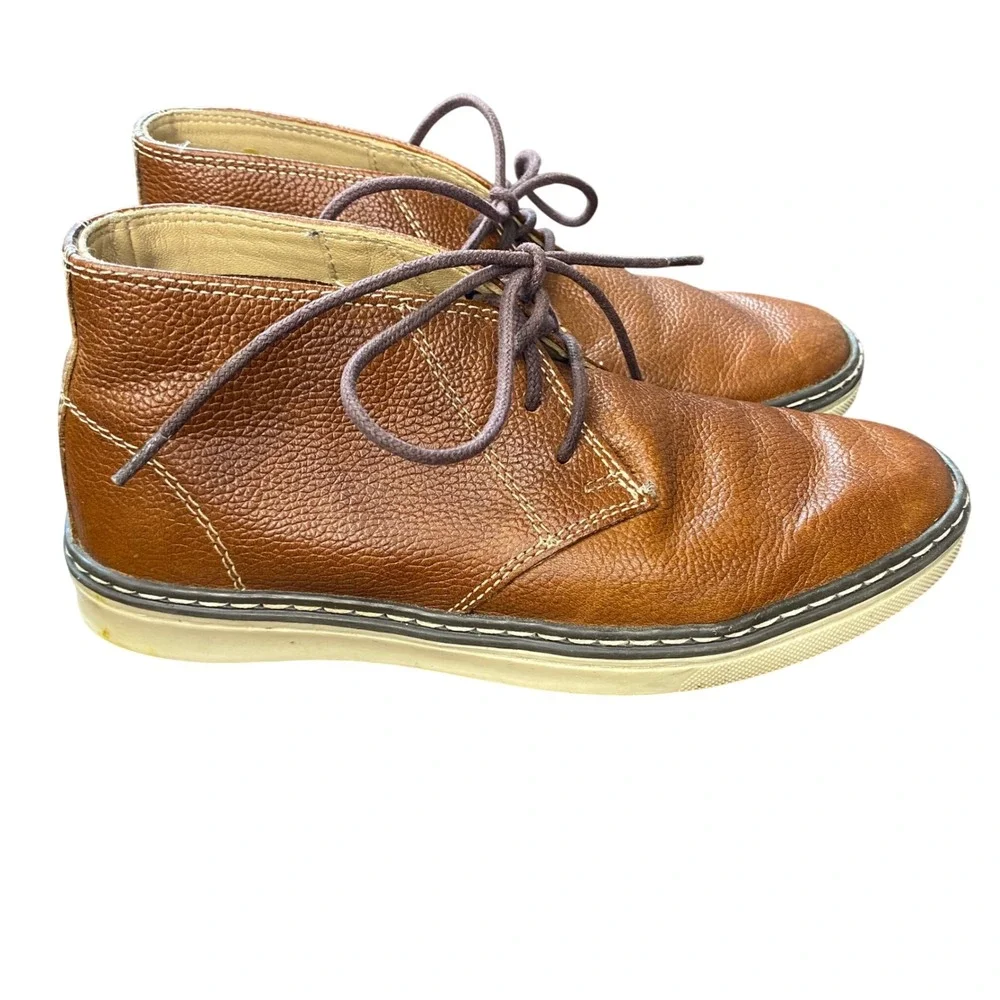 Johnston & Murphy Boys‎ Brown Leather Chukka Desert Boots Size 1 M 28-3852
